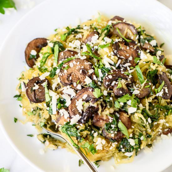 Spaghetti Squash with Mushrooms