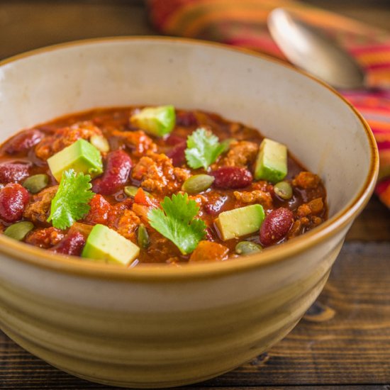 Smoky and Sweet Turkey Chili