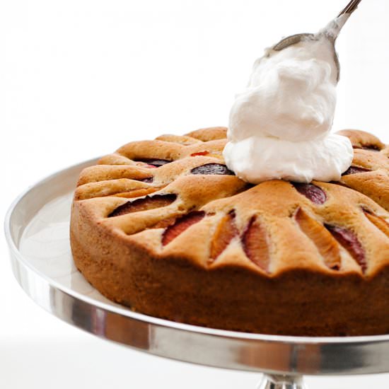 Plum Cake with Whipped Yogurt