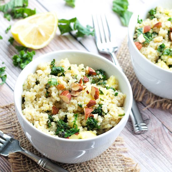 Warm Quinoa Salad with Apple & Kale