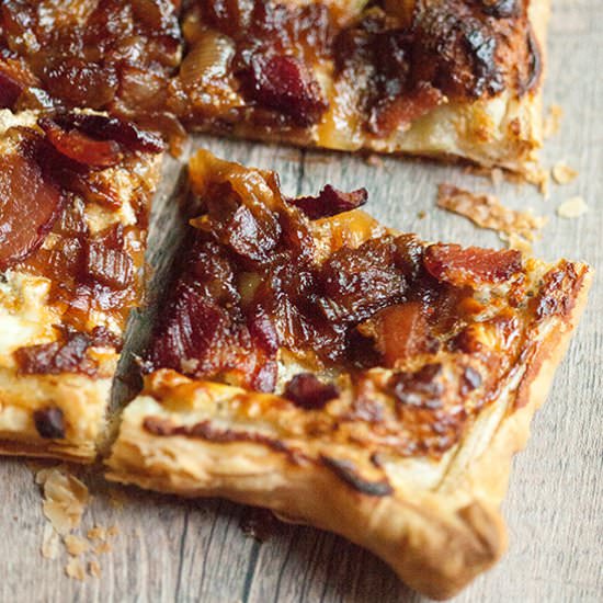 Caramelized Onion + Bacon Tart