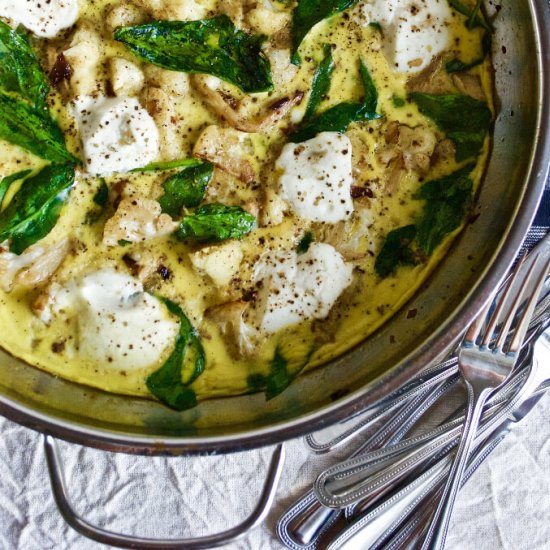 Cauliflower Frittata with Ricotta