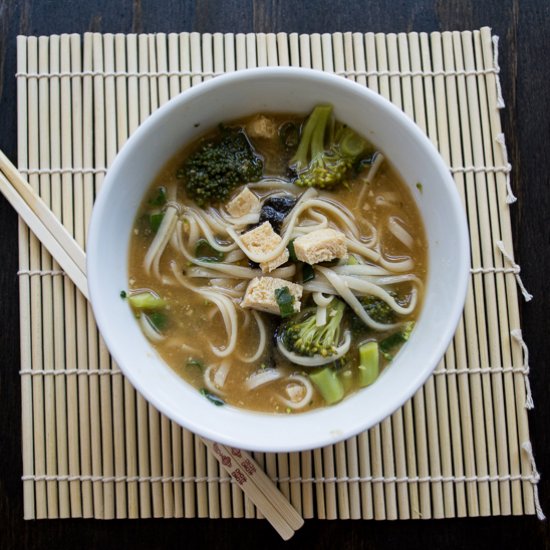 Miso Soup with Udon Noodles