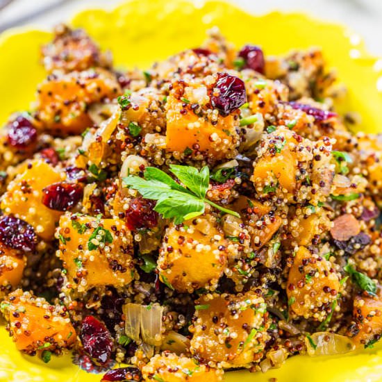 Maple Butternut Squash Quinoa Salad