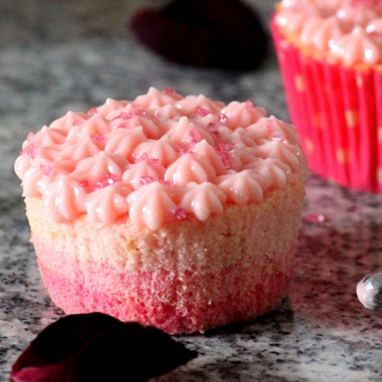 Rose Ombre Cupcakes