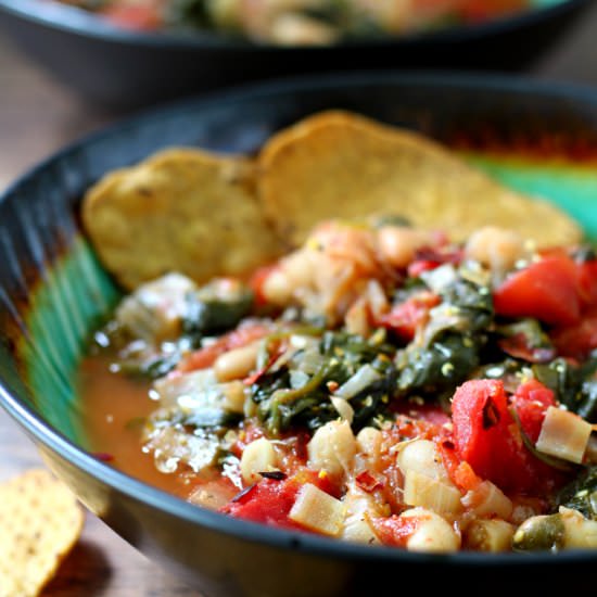 spinach tomato cannellini bean soup