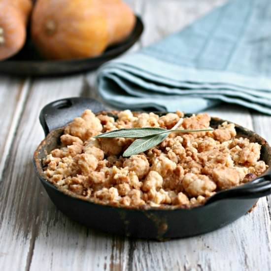 Crumb Top Butternut Squash Gratin