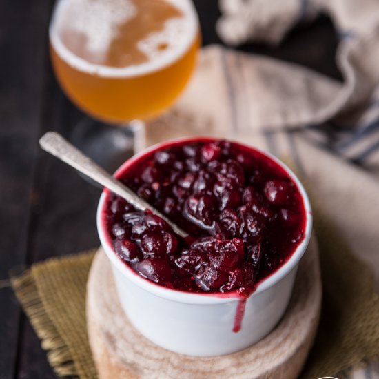 Chipotle White Ale Cranberry Sauce