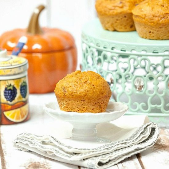 Healthy Pumpkin Cranberry Muffins