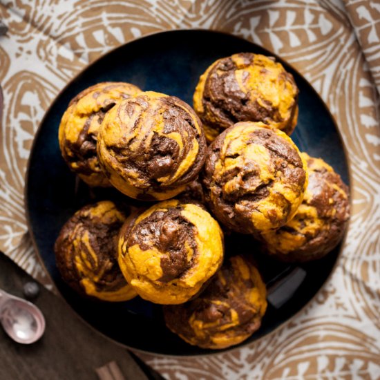 Vegan Chocolate Pumpkin Muffins