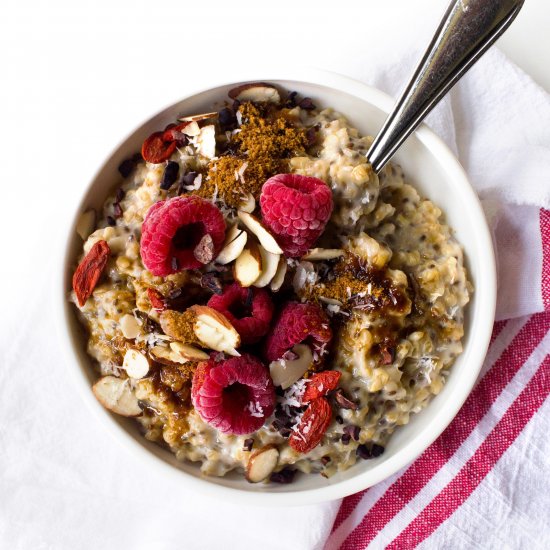 Creamy Steel Cut Oatmeal With Chia