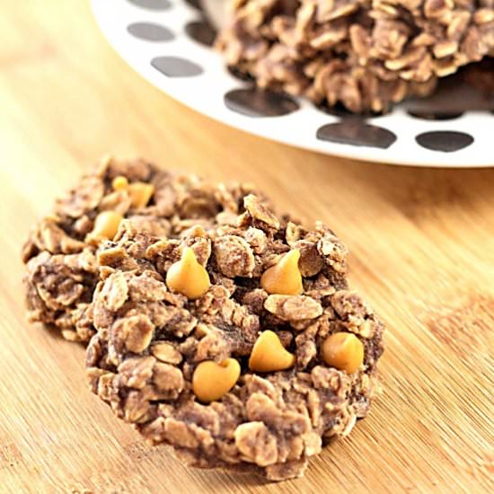 Chocolate PB No Bake Cookies