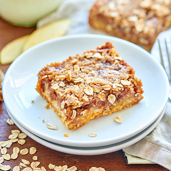 Salted Caramel Apple Bars