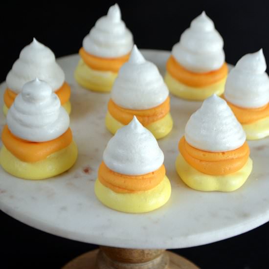 Vegan Candy Corn Meringues