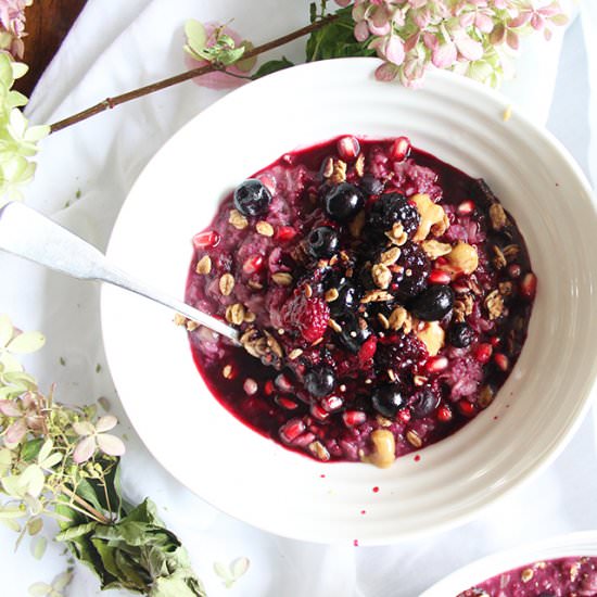 Soaked Oats with Berry Pie Filling