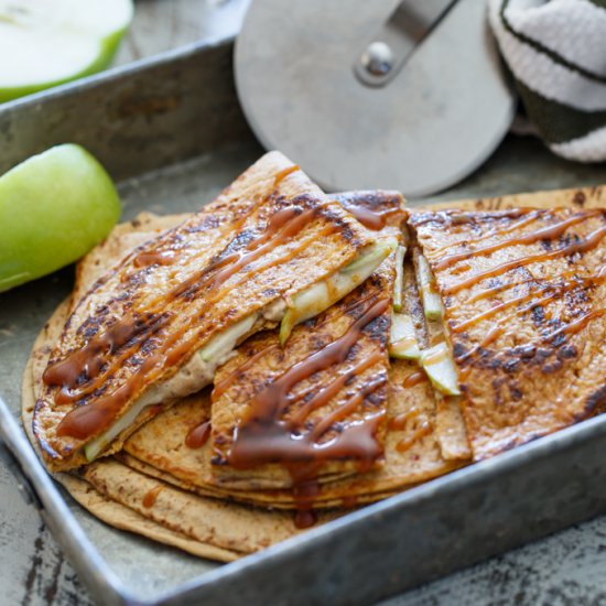 Caramel Apple Cheesecake Quesadilla