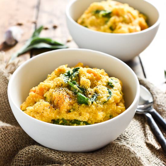 Goat Cheese and Pumpkin Polenta