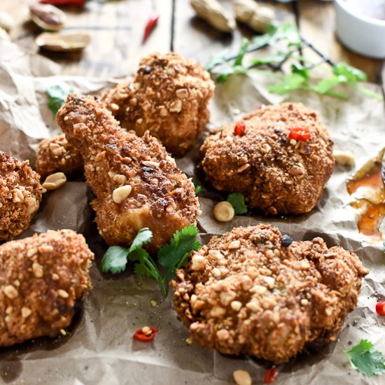 Coconut Oil Fried Peanut Chicken