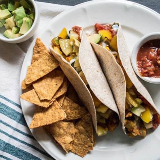 Zucchini and Black Bean Veggie Tacos