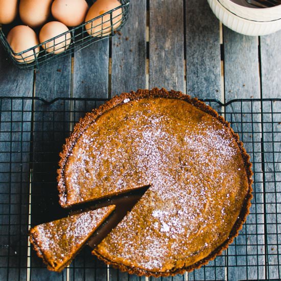 Carrot and White Chocolate Tart