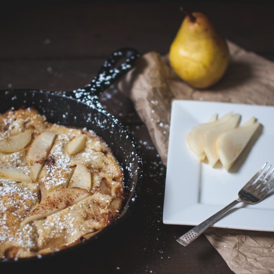 Caramelized Pear Oven Pancake