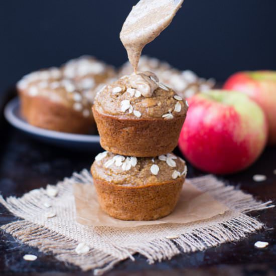 Healthy Apple Almond Butter Muffins