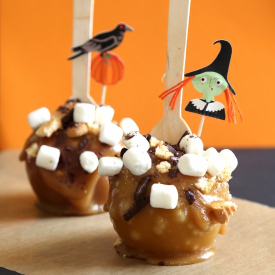 Caramel Apples- S’mores Style