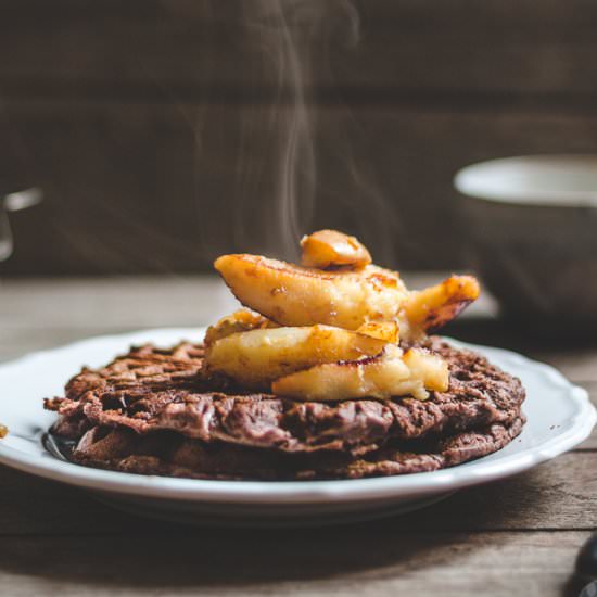 Spiced Waffles with Quince