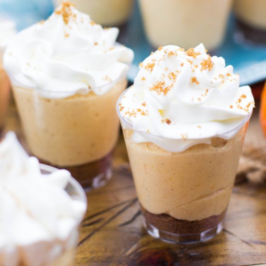 Pumpkin Pie Cheesecake Shooters