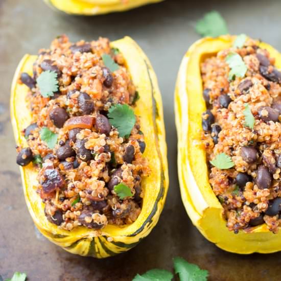 Quinoa Stuffed Delicata Squash