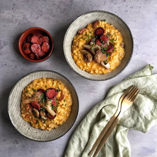 Butternut Squash Barley Risotto