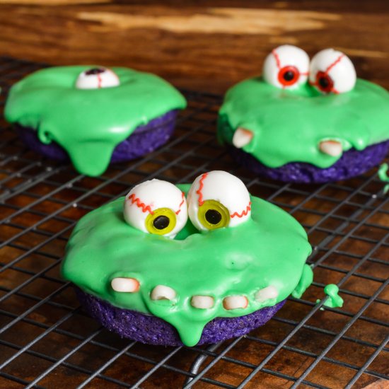 Slime Monster Halloween Donuts