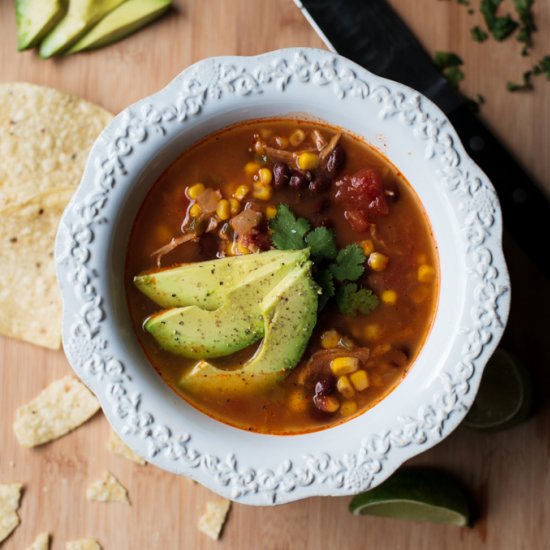 Slow Cooker Chicken Tortilla Soup