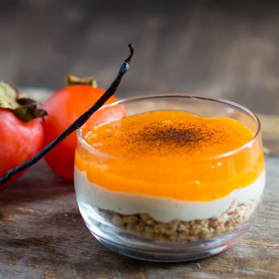 Persimmon Parfait & Hazelnut Crunch