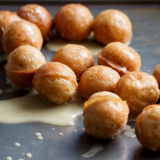 Maple Apple Fritter Donut Holes