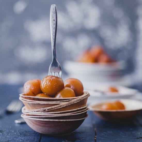 Gulab Jamuns With Sweet Potatoes