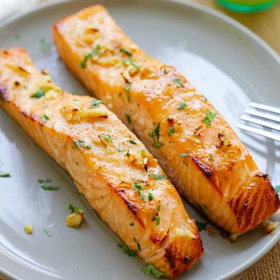 Honey Mustard Baked Salmon