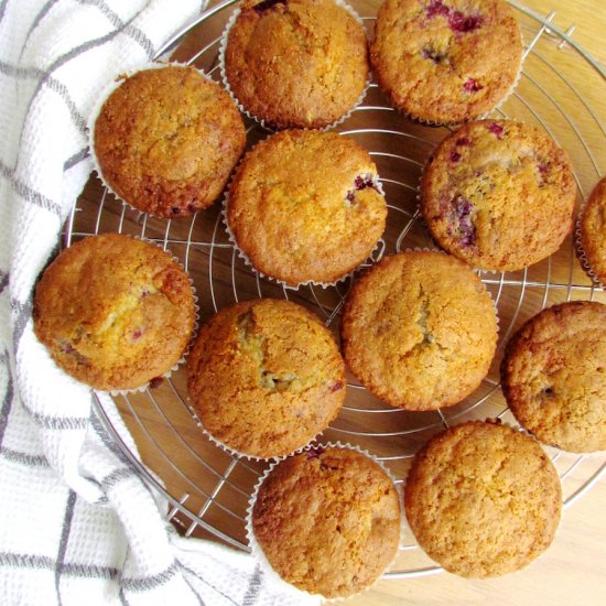 raspberry coconut muffins