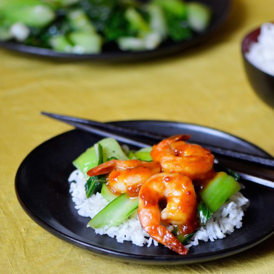 Shrimp Stir Fry with Baby Bok Choy