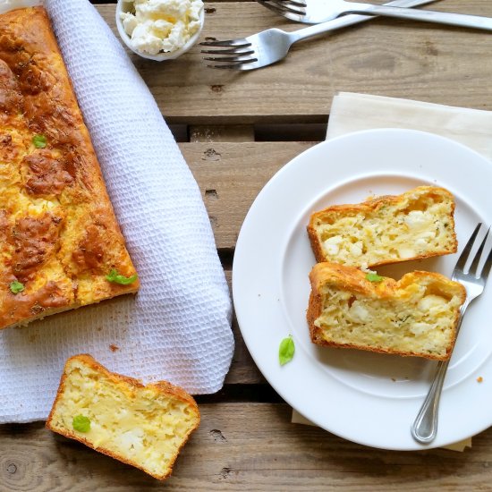 Zucchini and feta cake