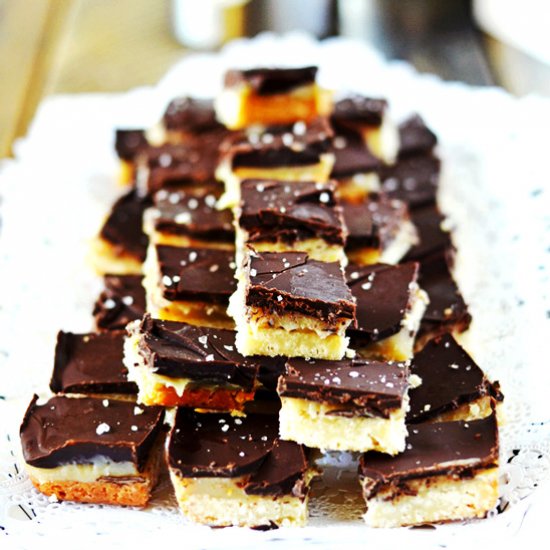 Salted Caramel Chocolate Shortbread