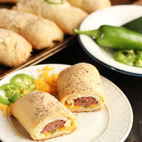 Jalapeno and Cheese Sausage Kolache