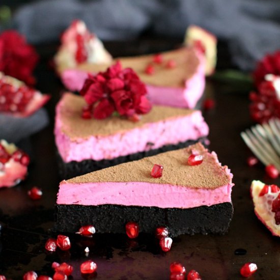 Pomegranate Mousse Brownies