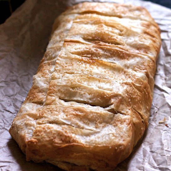 Apple Walnut Strudel with Cardamom