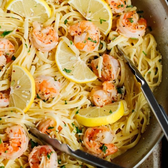 Shrimp Pasta with Lemon Cream Sauce