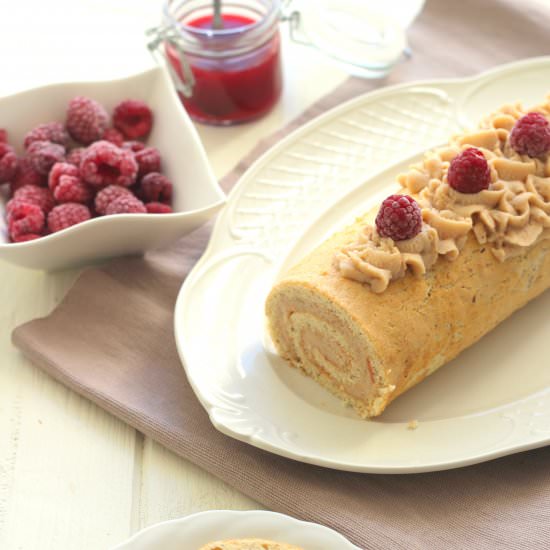 Rolled Cake with Chestnut Cream