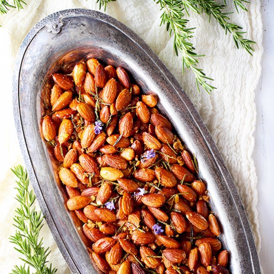 Rosemary Garlic Almonds