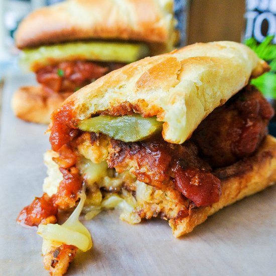 Pepperjack Meatball Sliders