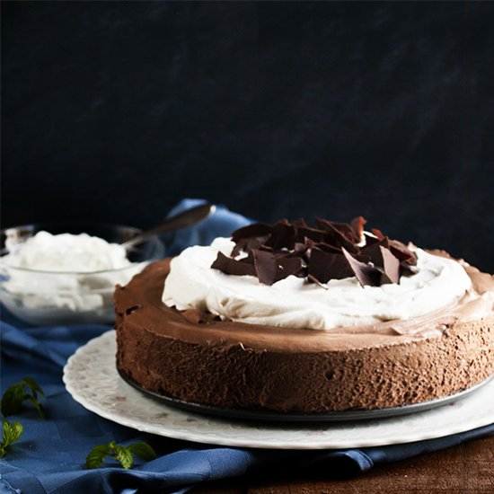 Dark Chocolate Mousse Pie