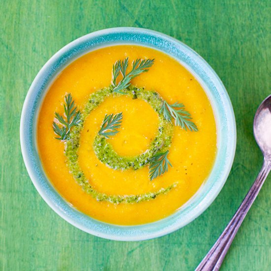 Roasted Carrot and Red Lentil Soup